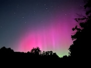 Northern Lights visible in Cannonsburg, Michigan. Picture taken by Jack Wojczynski.